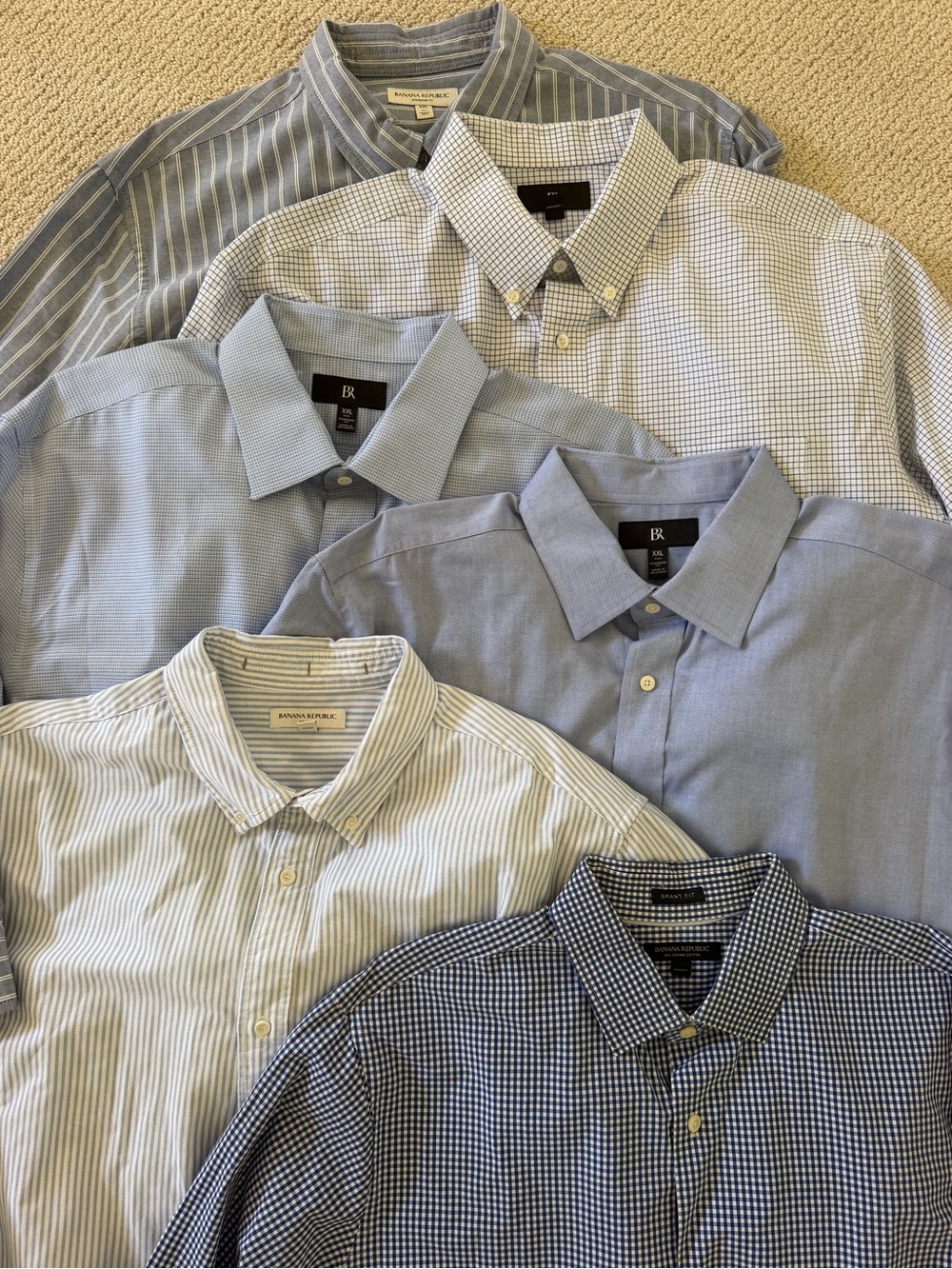 Banana Republic Set of 6 Men's Button-Down Dress Shirts- XXL Tall